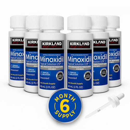 Kirkland Minoxidil Liquid Extra Strength Hair Regrowth Treatment, 5% Topical Solution, 6 Months Supply