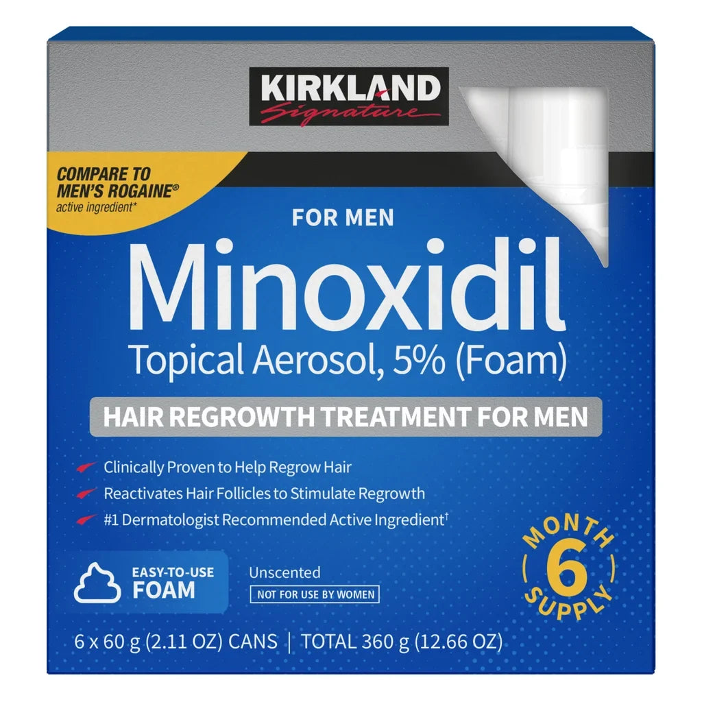 Kirkland Signature Foam Hair Regrowth Treatment Extra Strength for Men 6 month supply